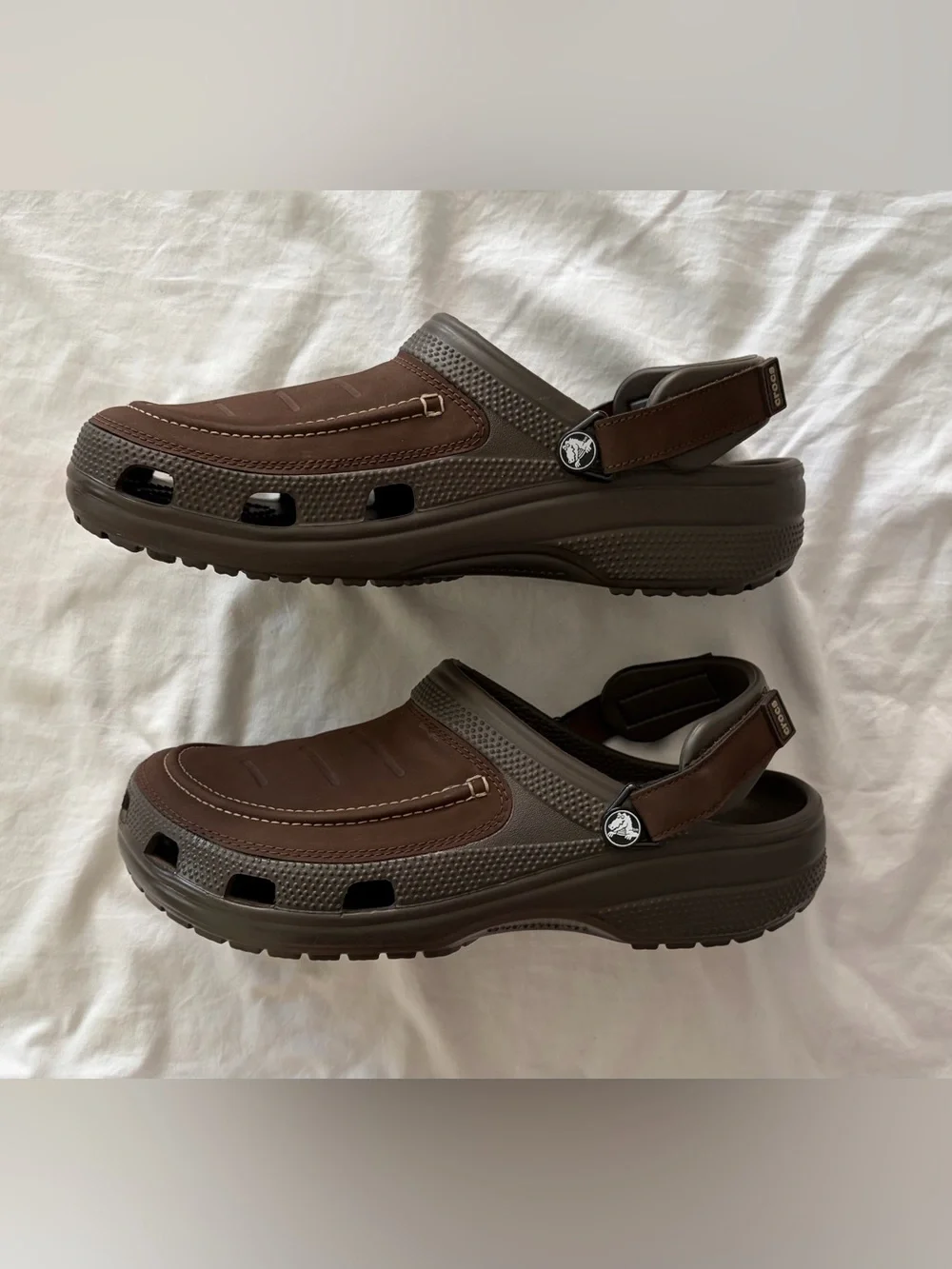 CROCS Men's Sz 11 Classic Yukon Vista II LiteRide Clogs Adj Heel Straps NWOT!